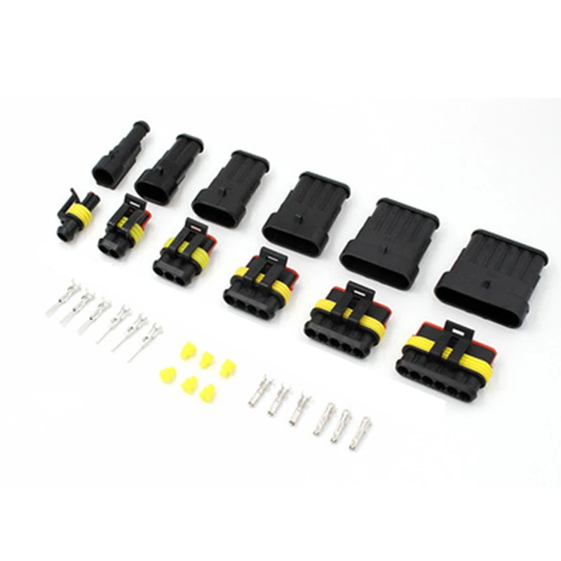 5 Sets 1 2 3 4 5 6 Pin Way AMP Tyco Super Waterproof Auto Wire Connector Electrical Plug With Terminal And Seals
5 Sets 1 2 3 4 5 6 Pin Way AMP Tyco Super Waterproof Auto Wire Connector Electrical Plug With Terminal And Seals