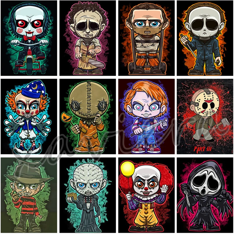 5D Diy Full Round Drill Diamond Painting Cartoon Horror Doll Embroidery Rhinestone Cross Stitch Kit Handmade Craft Home Decor
5D Diy Full Round Drill Diamond Painting Cartoon Horror Doll Embroidery Rhinestone Cross Stitch Kit Handmade Craft Home Decor