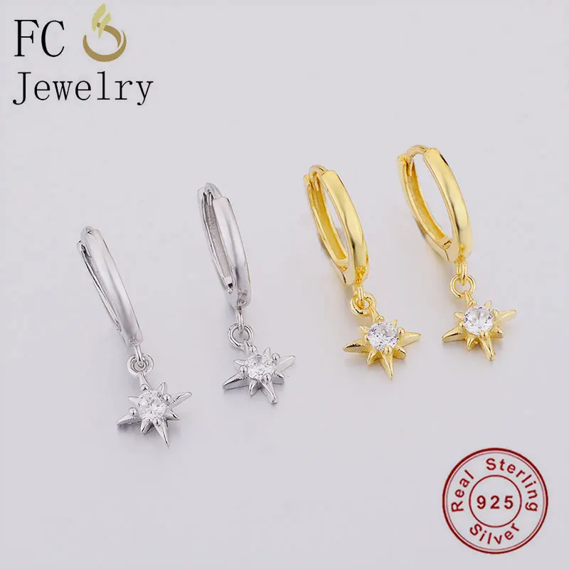 FC Jewelry 925 Silver Korean Gold Color Star Sparkling Zircon Bead Pendant Piercing Hoop Earring For Women Girl Pendientes 2020
FC Jewelry 925 Silver Korean Gold Color Star Sparkling Zircon Bead Pendant Piercing Hoop Earring For Women Girl Pendientes 2020