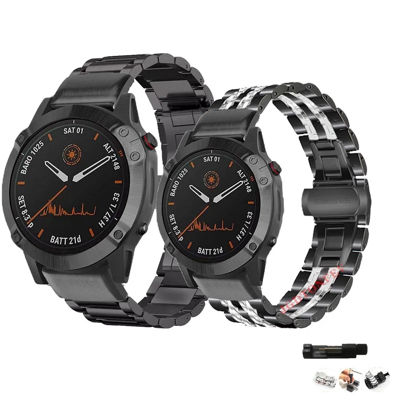 26 22mm Watchband For Garmin Fenix 6X Pro 6 5 5X Plus 3HR STAINLESS STEEL Bracelet Fenix 5 Plus Watch Quick Release Wrist Strap
26 22mm Watchband For Garmin Fenix 6X Pro 6 5 5X Plus 3HR STAINLESS STEEL Bracelet Fenix 5 Plus Watch Quick Release Wrist Strap