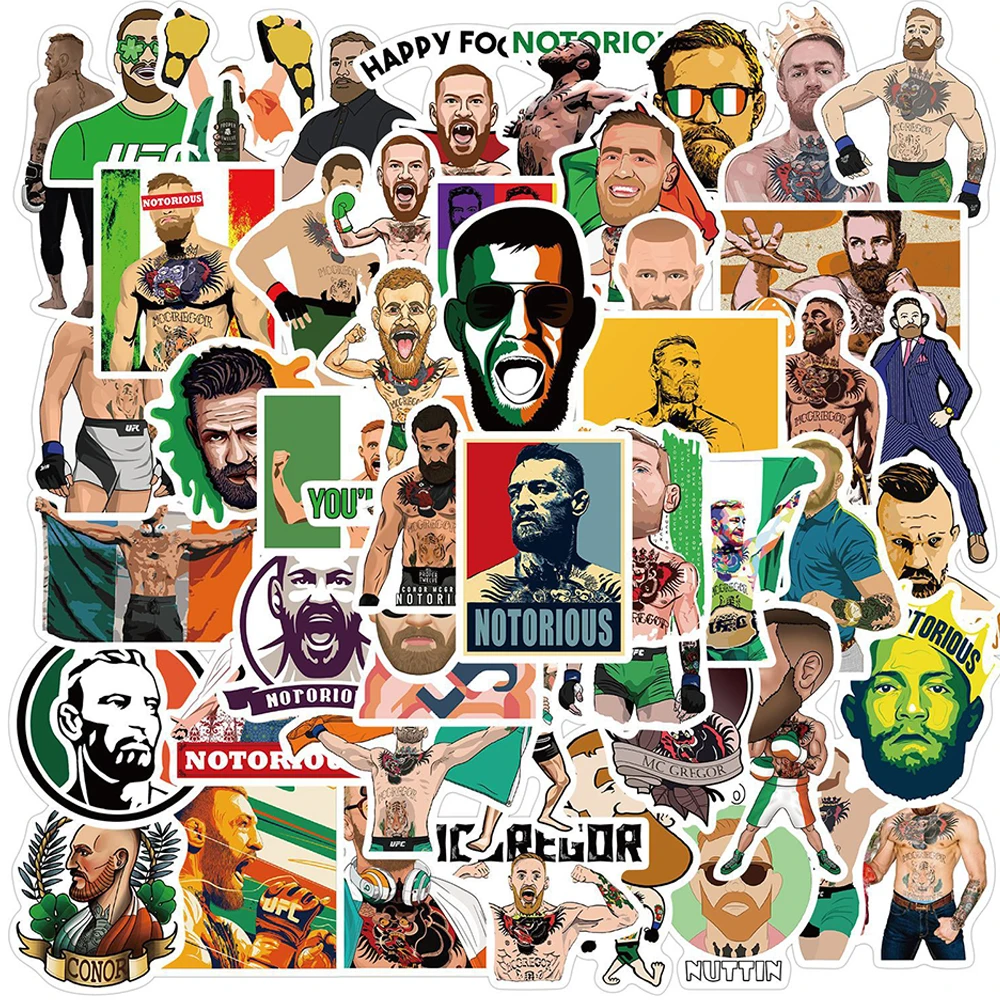 10/30/50PCS Boxer Conor McGregor Stickers Aesthetic Laptop Guitar Water Bottle Waterproof Graffiti Decal Sticker Packs Kid Toy
10/30/50PCS Boxer Conor McGregor Stickers Aesthetic Laptop Guitar Water Bottle Waterproof Graffiti Decal Sticker Packs Kid Toy
