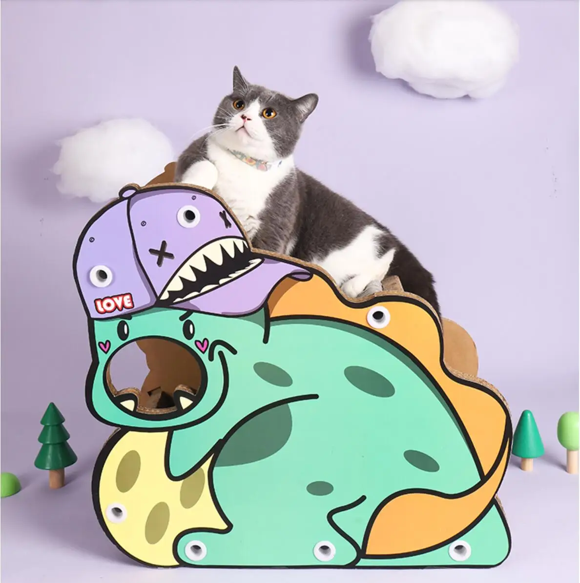 Dinosaur Pattern Cat House With Scratching Pad Outside 2 In 1 Cat Nest Scratcher Toy Cute Cozy Cat Bed Mat
Dinosaur Pattern Cat House With Scratching Pad Outside 2 In 1 Cat Nest Scratcher Toy Cute Cozy Cat Bed Mat