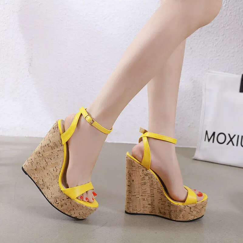 Women Ankle Strap Wedge High Heels Summer Peep Toe Sandals Platform Casual Shoes
Women Ankle Strap Wedge High Heels Summer Peep Toe Sandals Platform Casual Shoes