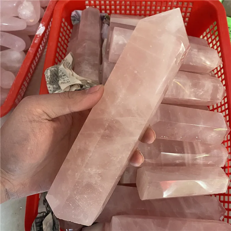 1pc 300-1000g Natural Rock Rose Quartz Crystal Point Healing Stone Pure Color spiritual Obelisk Wand Pink Room ornaments
1pc 300-1000g Natural Rock Rose Quartz Crystal Point Healing Stone Pure Color spiritual Obelisk Wand Pink Room ornaments