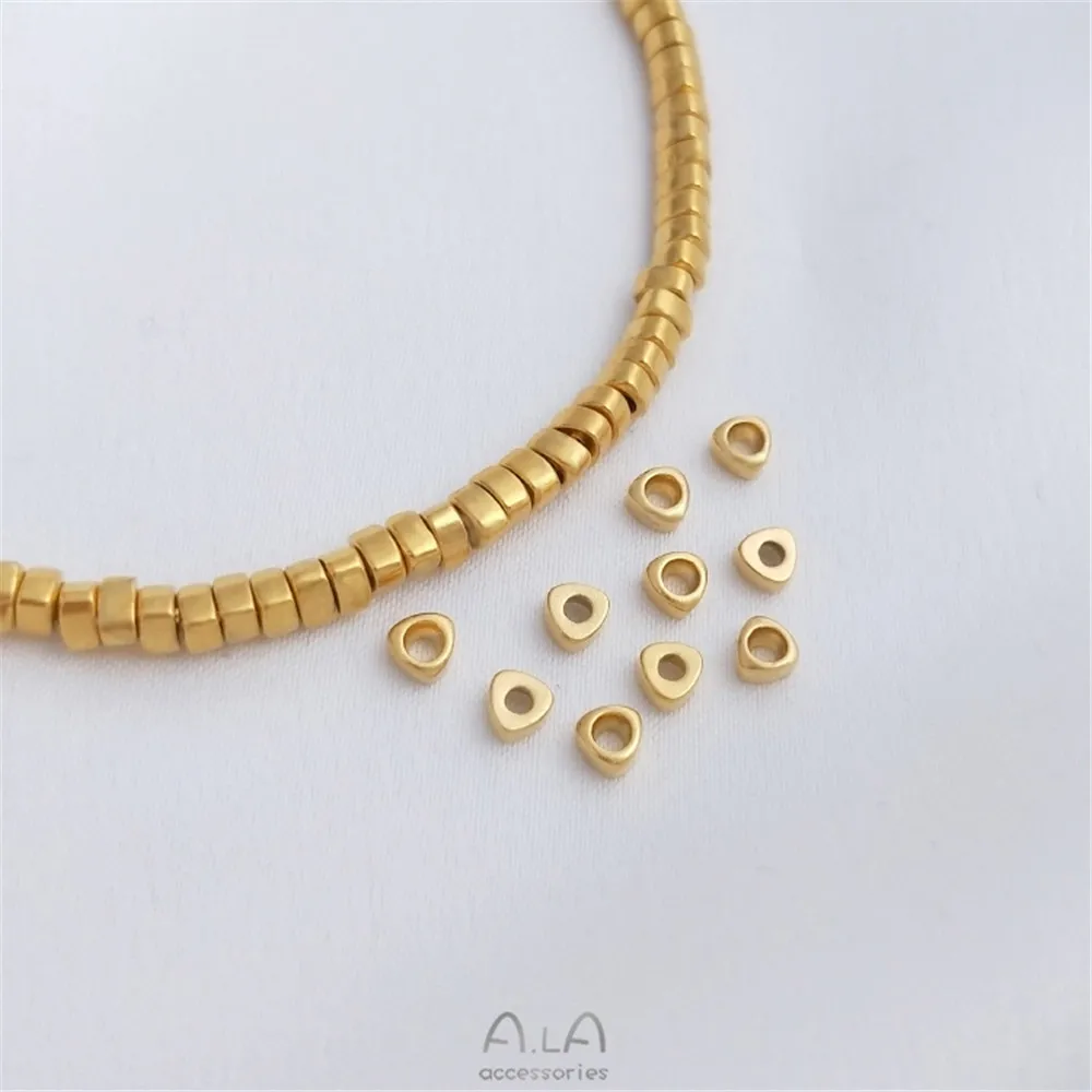 Sandy gold small broken gold scattered beads copper plated real gold triangular spacer DIY Bracelet head jewelry manual beading
Sandy gold small broken gold scattered beads copper plated real gold triangular spacer DIY Bracelet head jewelry manual beading