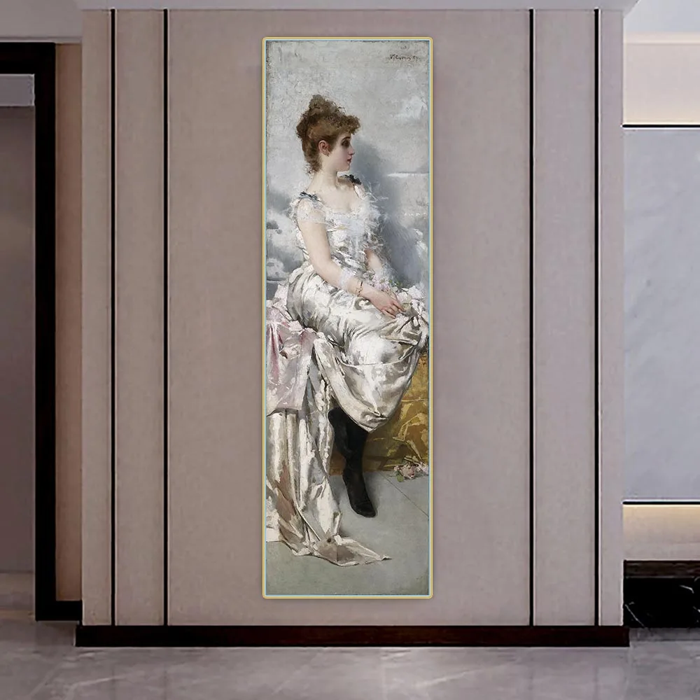 Portrait of young woman in white dress with flowers by Vittorio Matteo Corcos Canvas Oil Painting Aesthetics Artwork Decoration
Portrait of young woman in white dress with flowers by Vittorio Matteo Corcos Canvas Oil Painting Aesthetics Artwork Decoration