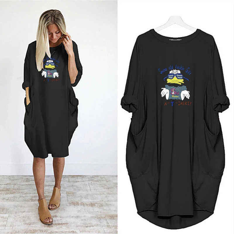 Disney Loose Autumn Dresses for Women Donald Duck Cartoon Print Vintage Casual Pocket Midi Dress Vintage Robes Femme Vestidos
Disney Loose Autumn Dresses for Women Donald Duck Cartoon Print Vintage Casual Pocket Midi Dress Vintage Robes Femme Vestidos