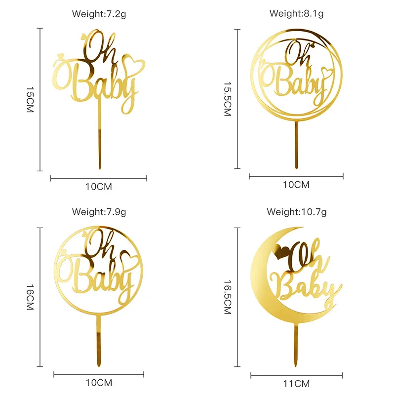 New Acrylic Oh Baby Birthday Cake Topper Wedding Gold Silver Cupcake Topper for Baby Birthday Party Wedding Cake Decorations
New Acrylic Oh Baby Birthday Cake Topper Wedding Gold Silver Cupcake Topper for Baby Birthday Party Wedding Cake Decorations