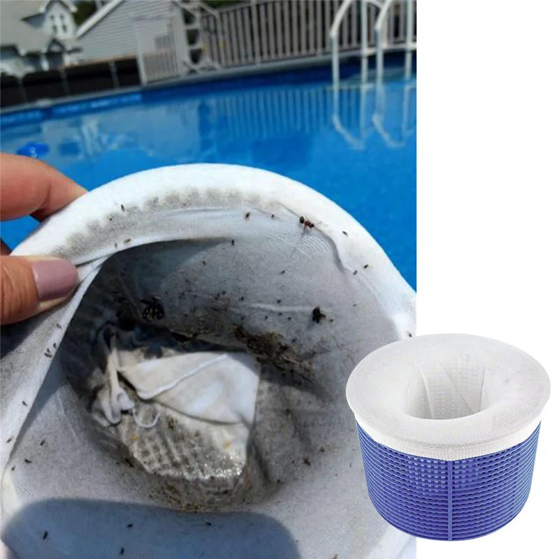 Swimming Pool Garbage Filter Bag Elastic Skimmer Basket Mesh Storage Bag for InGround and Above Ground Pools BENL889
Swimming Pool Garbage Filter Bag Elastic Skimmer Basket Mesh Storage Bag for InGround and Above Ground Pools BENL889