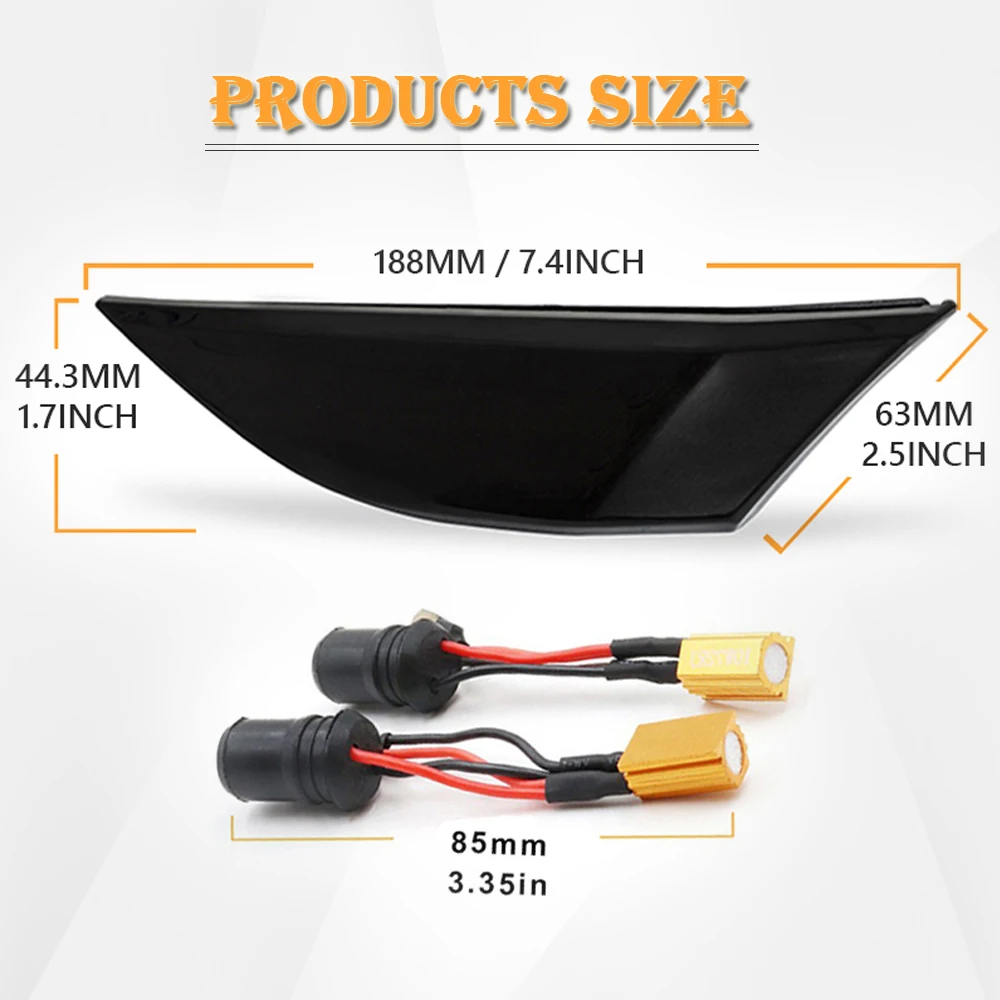 LED Dynamic Side Marker Repeater Indicator Light for Porsche 911 Carrera Cayenne 92A 718 Cayman GT4 982 Boxster Spyder 981
LED Dynamic Side Marker Repeater Indicator Light for Porsche 911 Carrera Cayenne 92A 718 Cayman GT4 982 Boxster Spyder 981