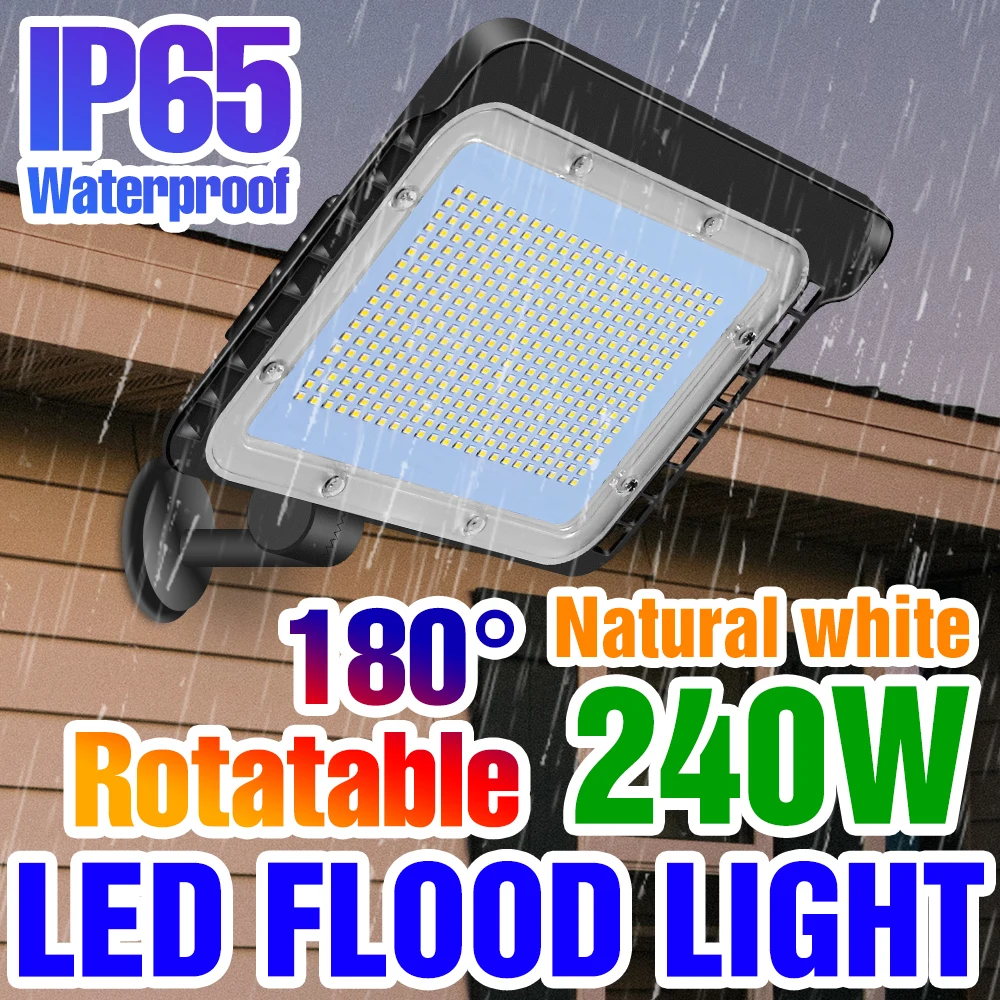 

22OV Floodlight LED Spotlight Reflector Wall Lamp 50W 60W 80W 100W 120W 150W 200W 240W LED Street Light For Landscape Lighting