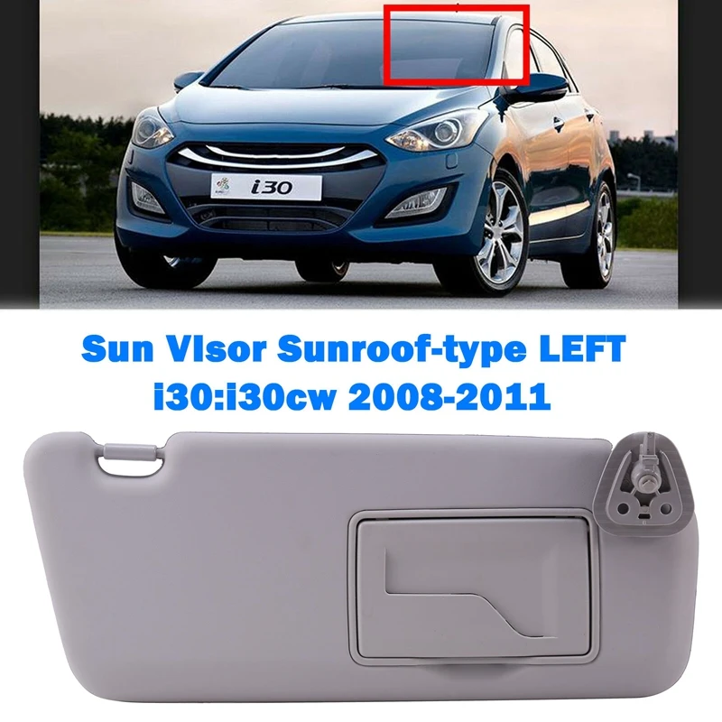 Автомобильный солнцезащитный козырек внутри левый серый для Hyundai I30 I30CW 2008-2011 852012L020TX 85201-2L020TX
Автомобильный солнцезащитный козырек внутри левый серый для Hyundai I30 I30CW 2008-2011 852012L020TX 85201-2L020TX