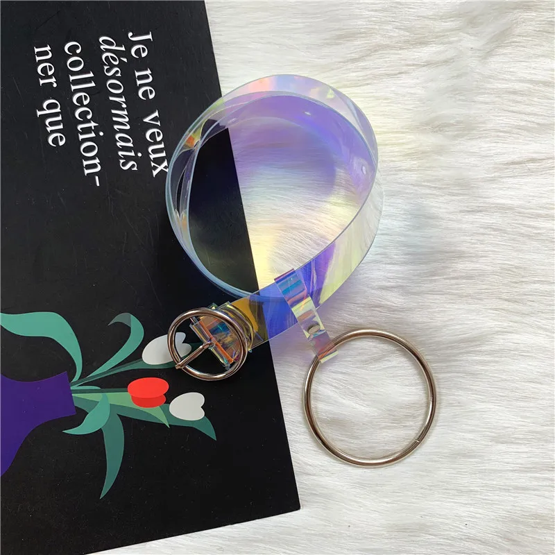 New Laser Invisible Women Geometric Heart Belt Clear Waist Belt Metal Buckle Porous Belts For Women Waistband
New Laser Invisible Women Geometric Heart Belt Clear Waist Belt Metal Buckle Porous Belts For Women Waistband