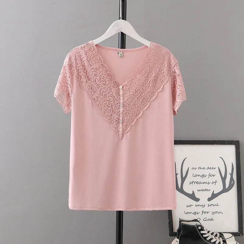 2021 Fashion Lace V Neck Women Shirt Blouse Elegant Solid Short Sleeve Pullover Top Summer Office Ladies Patchwork Loose Blouses
2021 Fashion Lace V Neck Women Shirt Blouse Elegant Solid Short Sleeve Pullover Top Summer Office Ladies Patchwork Loose Blouses