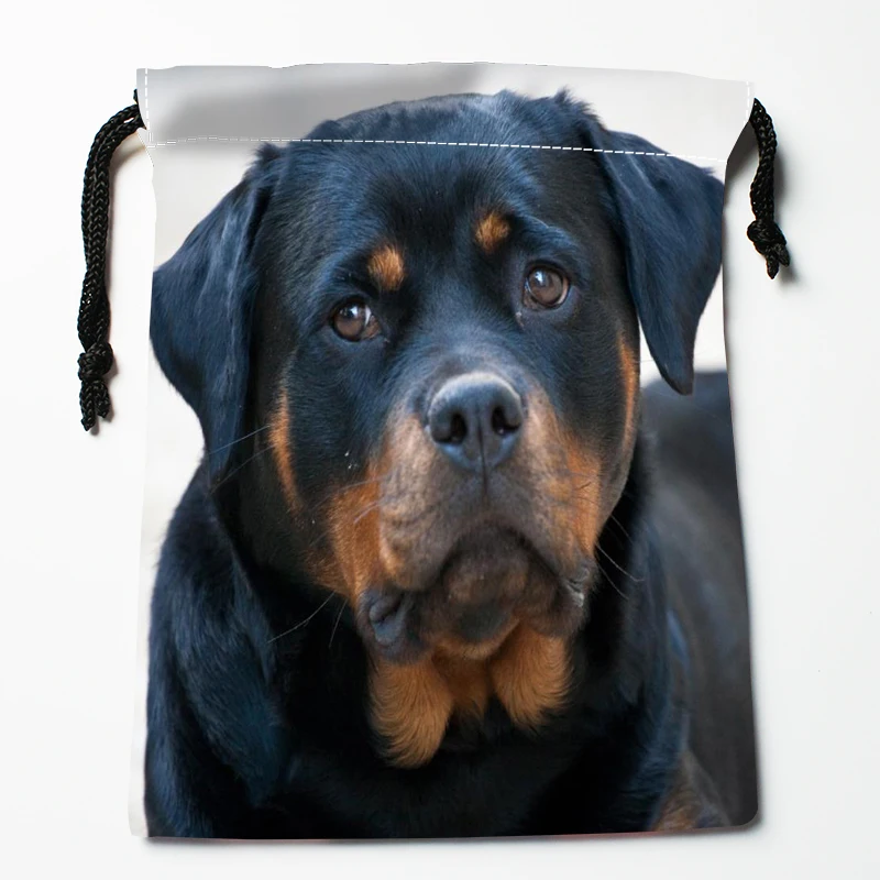 Сумки на шнурке с изображением животных собаки Rottweiler яркий цвет Подарочная сумка
