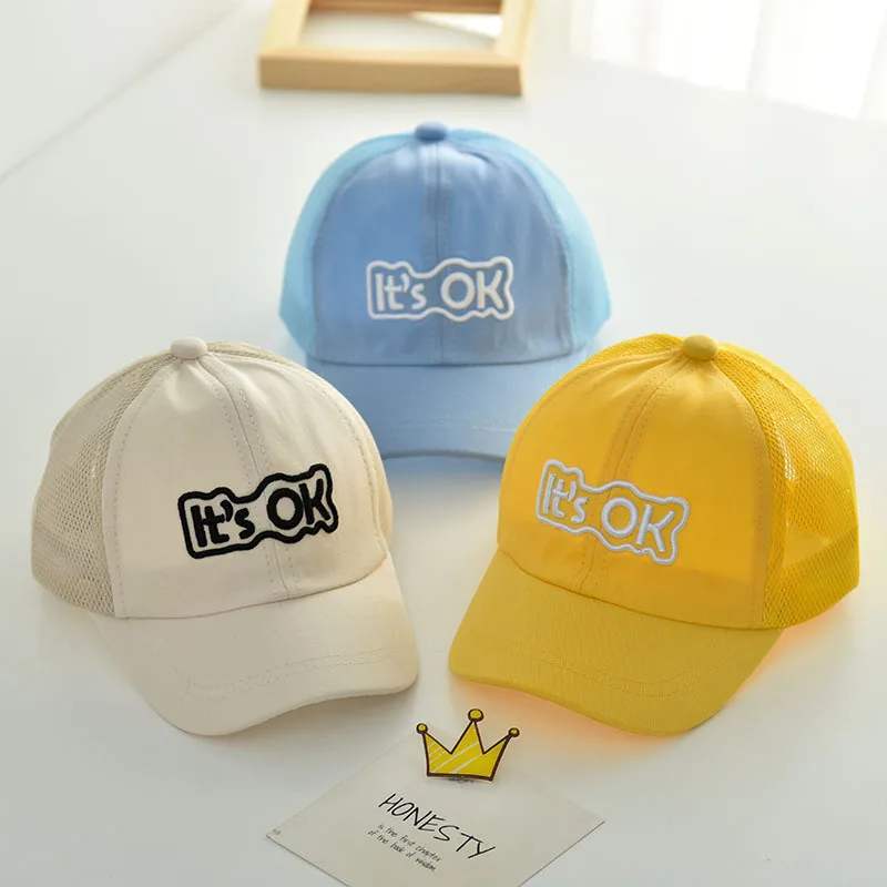 Toddler Baby Baseball Caps Summer Breathable Children Hats Adjustable Letter Travel Boys Girls Net Cap Leisure Sunshade Kids Hat
Toddler Baby Baseball Caps Summer Breathable Children Hats Adjustable Letter Travel Boys Girls Net Cap Leisure Sunshade Kids Hat