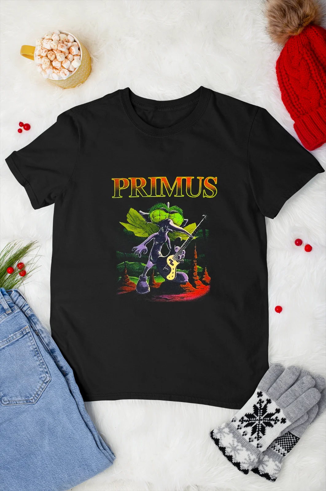 Новинка! Футболка PRIMUS Les Claypool Punk концертная группа US Tour 2017 черная футболка |