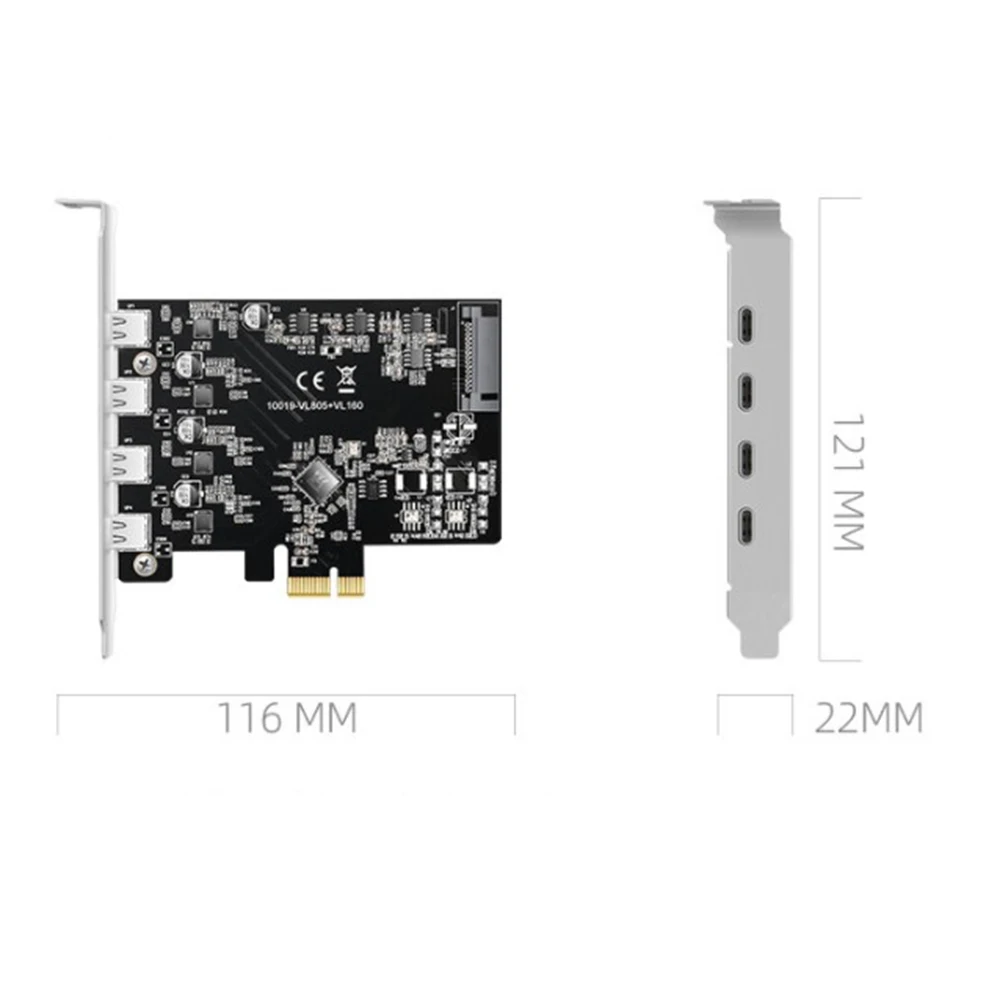 KC019 PCI-E to Type-C USB 3.1 Expansion Card 5Gbps High Speed Transmission Transfer Card with PCI Express X4/X8/X16
KC019 PCI-E to Type-C USB 3.1 Expansion Card 5Gbps High Speed Transmission Transfer Card with PCI Express X4/X8/X16