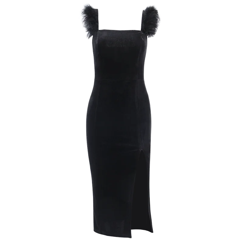 Waistcoat Suede Dress Women's Open Back Style Hip Skirt
Waistcoat Suede Dress Women's Open Back Style Hip Skirt