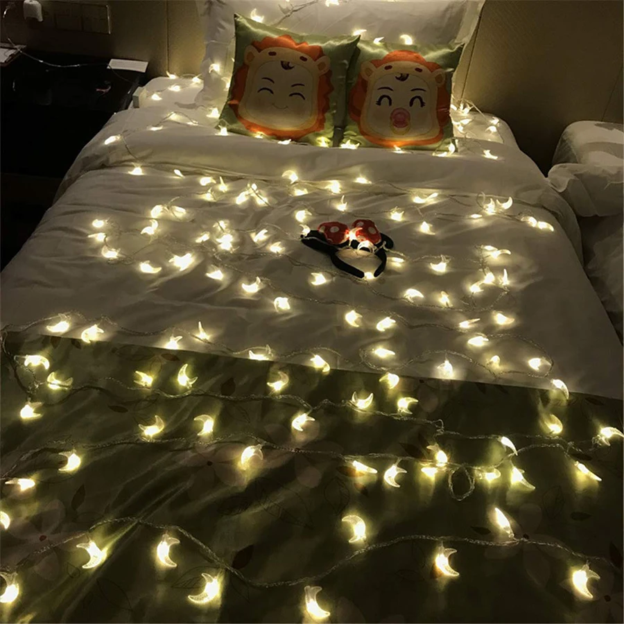 1.5M/3M/6M Moon shape LED String lights Holiday lighting Fairy Garland For Christmas Tree Wedding Party Ramadan Decoration
1.5M/3M/6M Moon shape LED String lights Holiday lighting Fairy Garland For Christmas Tree Wedding Party Ramadan Decoration