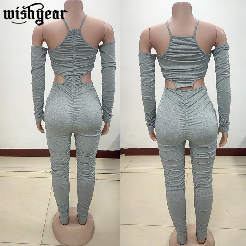 Women Sexy Cut Out Jumpsuit Solid Color V Neck Cold Shoulder Long Sleeve Skinny Romper Casual Overalls Plus Size S-XXL
Women Sexy Cut Out Jumpsuit Solid Color V Neck Cold Shoulder Long Sleeve Skinny Romper Casual Overalls Plus Size S-XXL