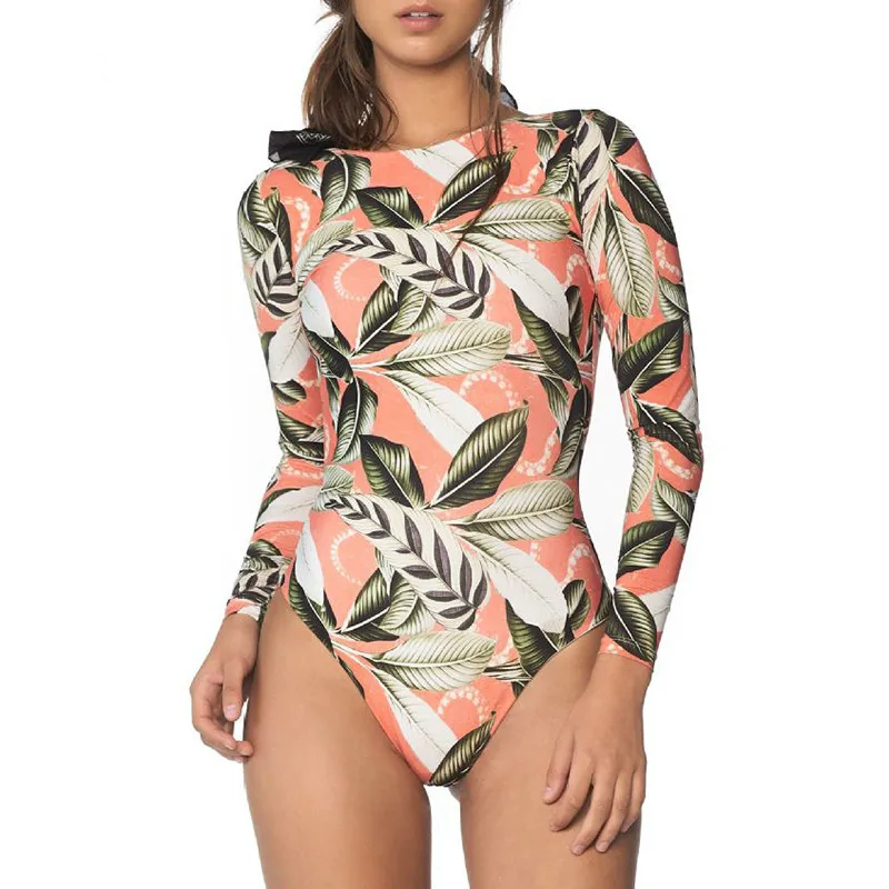 Surfing Swimsuit for Women Long Sleeve One Piece Bodysuit Leaves Print Sexy Brazilian Summer Push Up Swimwear
Surfing Swimsuit for Women Long Sleeve One Piece Bodysuit Leaves Print Sexy Brazilian Summer Push Up Swimwear