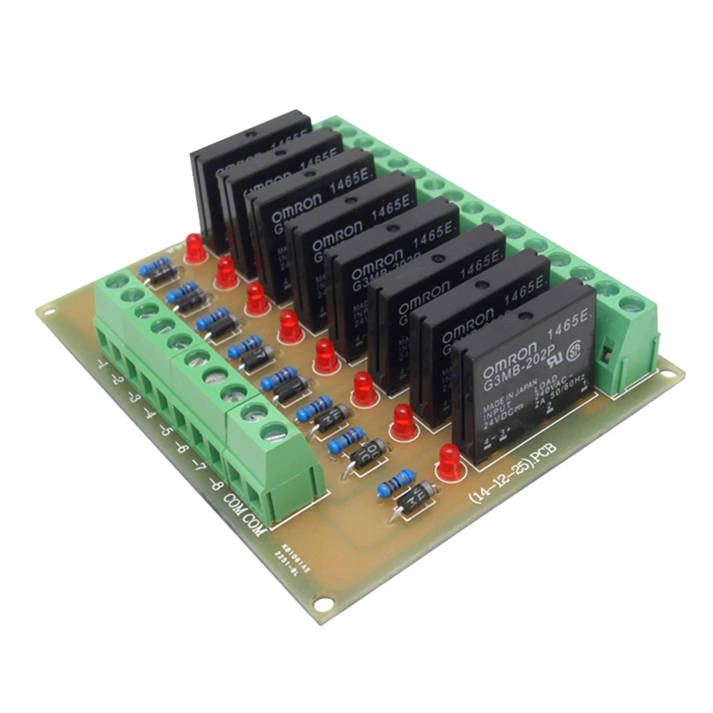 DC 24V 2A Solid State Relay Module High Level Trigger 8 Channel with Signal Indicator
DC 24V 2A Solid State Relay Module High Level Trigger 8 Channel with Signal Indicator