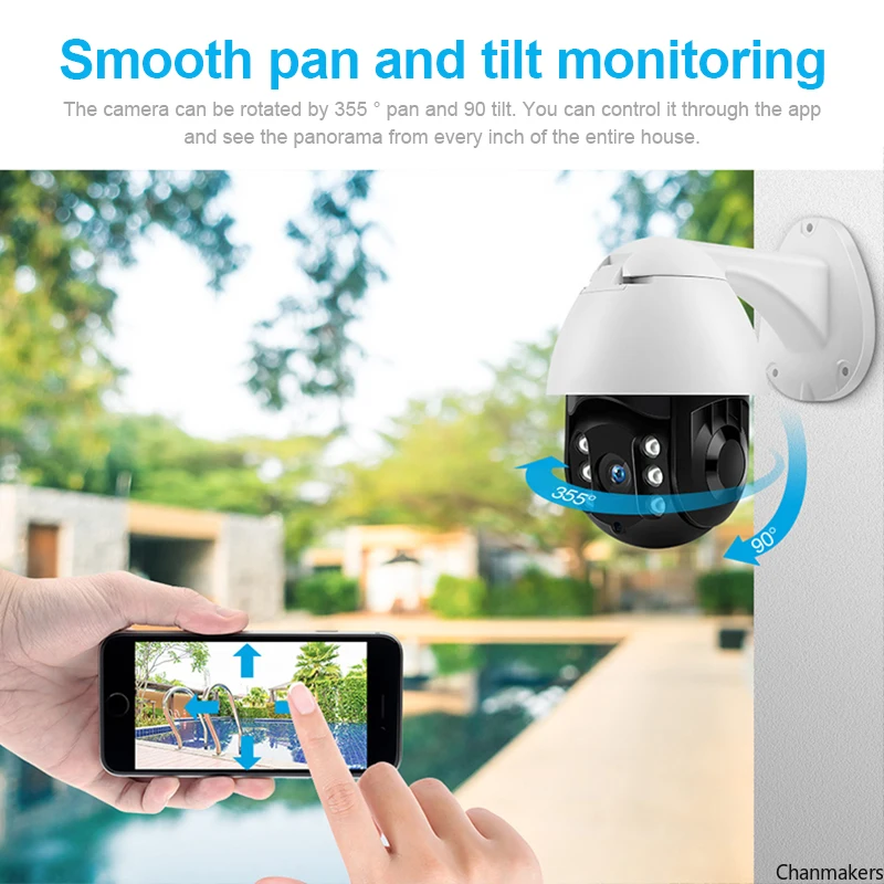 Outdoor PTZ Wireless 1080P Full HD IP Camera Wifi Outdoor Waterproof Security Serveillance Camera Motion Detection APP Control
Outdoor PTZ Wireless 1080P Full HD IP Camera Wifi Outdoor Waterproof Security Serveillance Camera Motion Detection APP Control