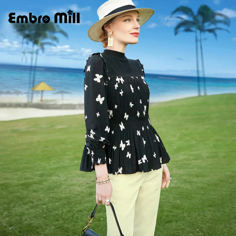 Spring New Street Style Knitting Spliced Design Shirt Ladies Fashion Print Long-Sleeved Elastic Waist Top S-XL 
Spring New Street Style Knitting Spliced Design Shirt Ladies Fashion Print Long-Sleeved Elastic Waist Top S-XL