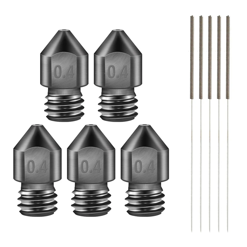 5Pcs 3D Printer Nozzles Extruder Nozzles for MK8, 0.4Mm Hardened Steel with Needles for Makerbot,Creality Ender 3,CR-10
5Pcs 3D Printer Nozzles Extruder Nozzles for MK8, 0.4Mm Hardened Steel with Needles for Makerbot,Creality Ender 3,CR-10