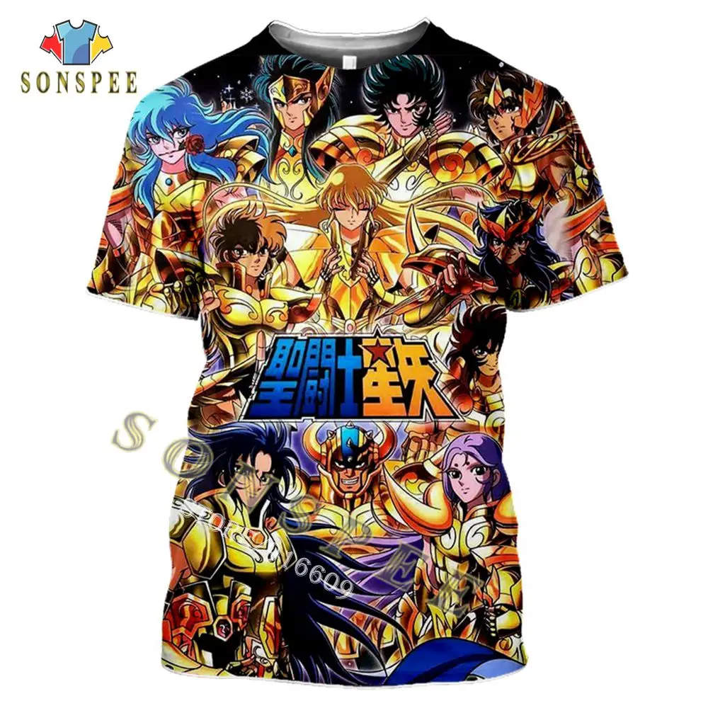 SONSPEE 3D Print T-shirts Men Japanese Classic Anime Saint Seiya Summer T Shirts Casual Fashion Streetwear Women Pullover Tees
SONSPEE 3D Print T-shirts Men Japanese Classic Anime Saint Seiya Summer T Shirts Casual Fashion Streetwear Women Pullover Tees