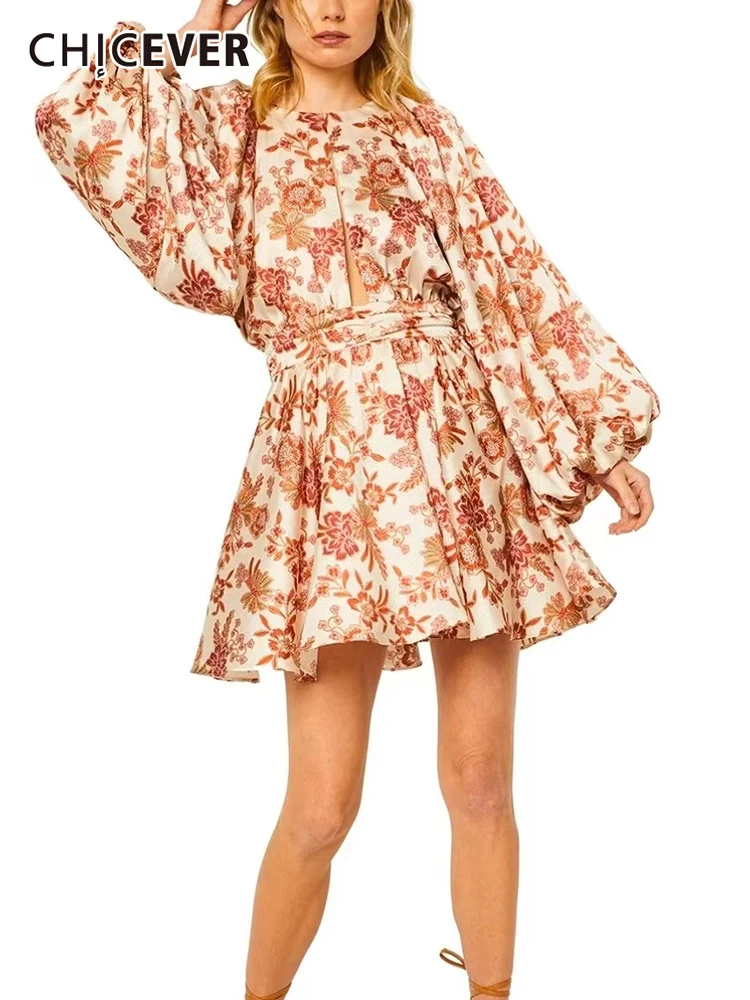 CHICEVER Leopard Colorblock Dress For Women Round Collar Lantern Sleeve High Waist Mini Dresses Female Autumn Clothing 2021 New
CHICEVER Leopard Colorblock Dress For Women Round Collar Lantern Sleeve High Waist Mini Dresses Female Autumn Clothing 2021 New