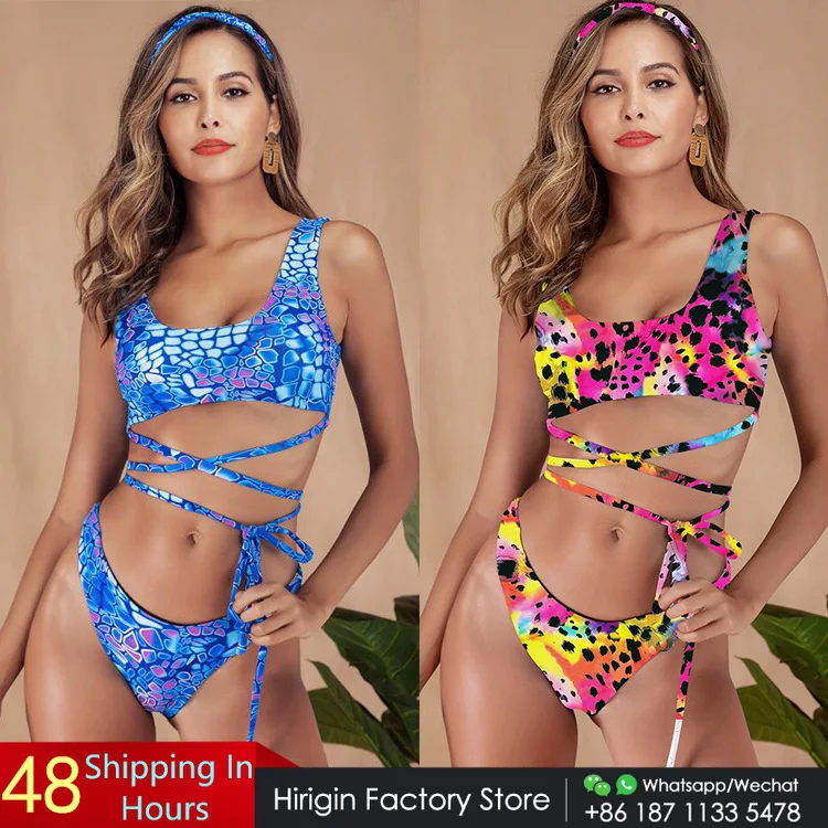 Hirigin Sexy Bandage Women Bikini Set Pritned Swimwear 2019 New Push Up Padded Bikini + Headwear 2 Pieces Set Women Bathing Suit
Hirigin Sexy Bandage Women Bikini Set Pritned Swimwear 2019 New Push Up Padded Bikini + Headwear 2 Pieces Set Women Bathing Suit