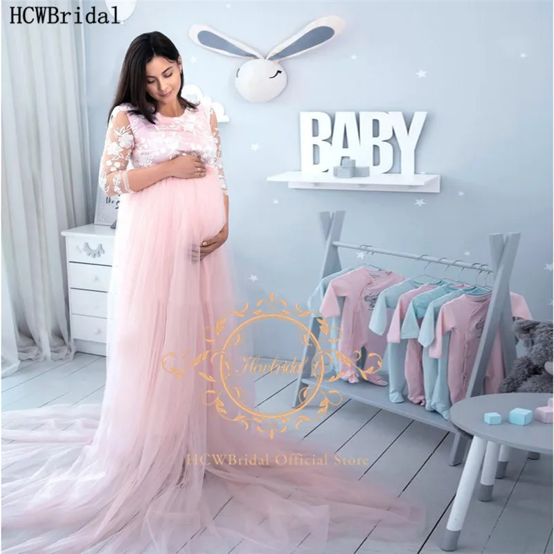Light Pink Pregnant Women Evening Dress For Photoshoot A Line Half Sleeves Lace Tulle Wedding Party Dresses Cheap Gown
Light Pink Pregnant Women Evening Dress For Photoshoot A Line Half Sleeves Lace Tulle Wedding Party Dresses Cheap Gown