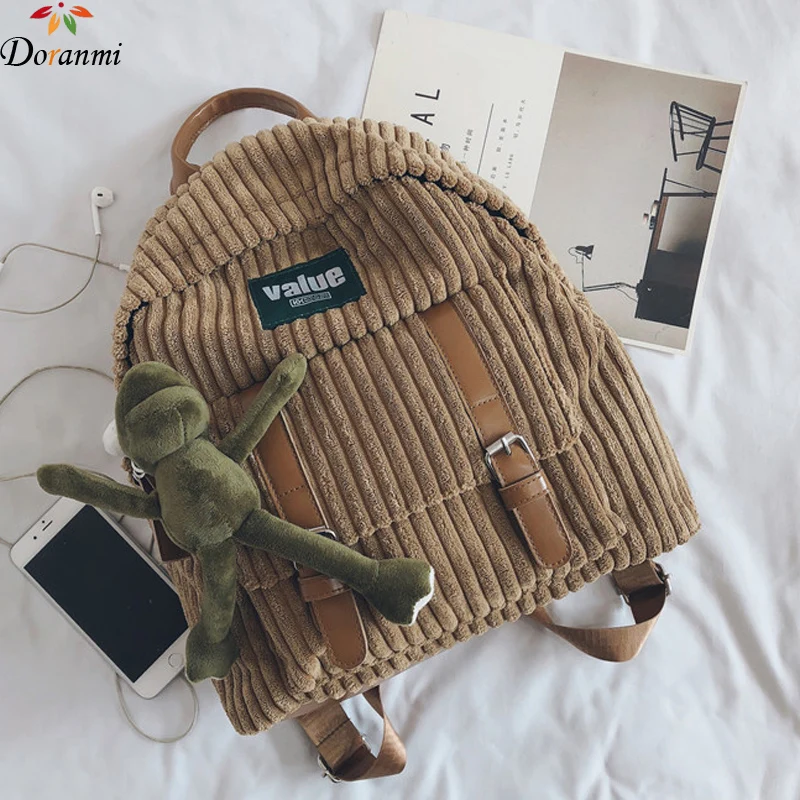 DORANMI Corduroy Schoolbag Women's Backpack 2020 Winter Female Rucksack Small Book Back Bags Striped Mochila Shoulder Bags BG307
DORANMI Corduroy Schoolbag Women's Backpack 2020 Winter Female Rucksack Small Book Back Bags Striped Mochila Shoulder Bags BG307