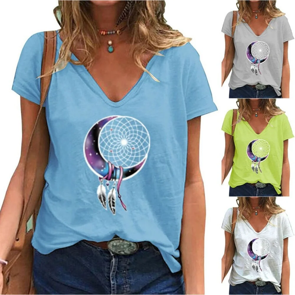 Womens Crew Neck Casual Loose Tops Blouse Ladies Short Sleeve T Shirts Size UK
Womens Crew Neck Casual Loose Tops Blouse Ladies Short Sleeve T Shirts Size UK