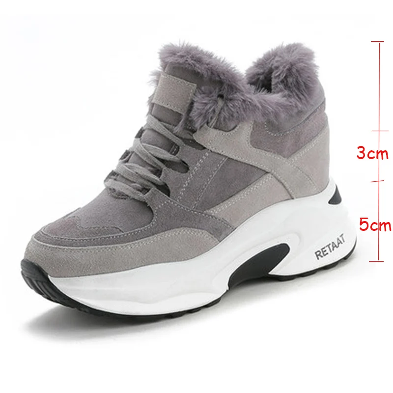 Women's Sneakers Winter Warm Plush Fur Height Increase Chunky Sneakers Female Casual Platform Shoes Woman Feamle Wedge Sneakers
Women's Sneakers Winter Warm Plush Fur Height Increase Chunky Sneakers Female Casual Platform Shoes Woman Feamle Wedge Sneakers