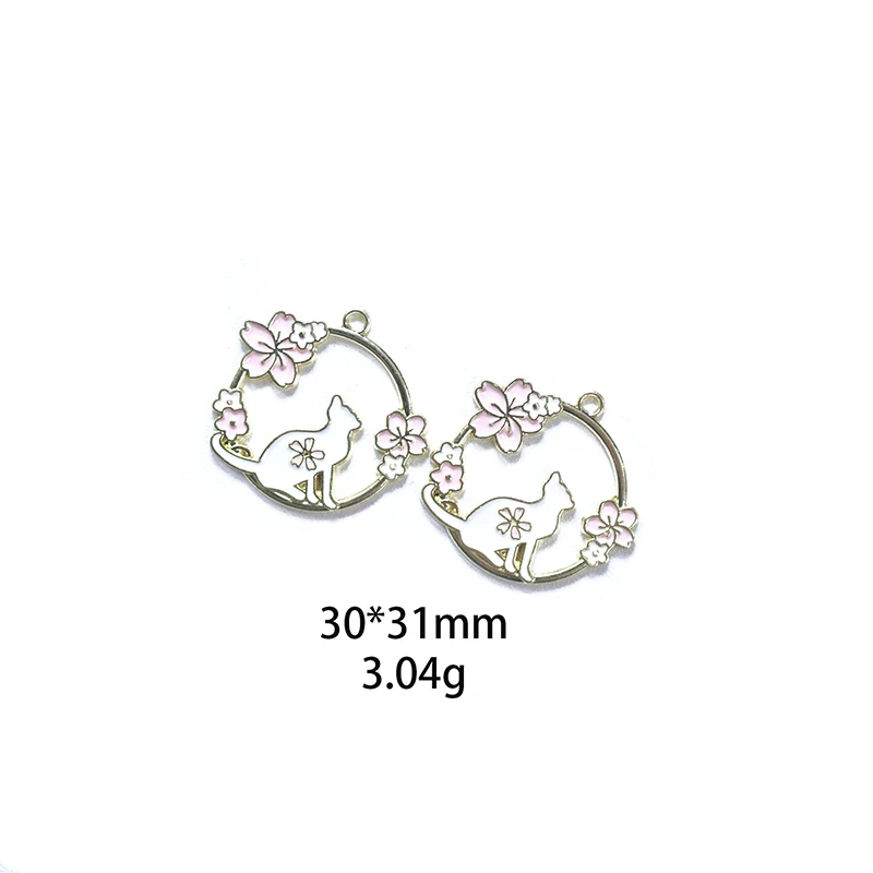 10Pcs 30*31MM Cherry Blossoms Cat Charms For DIY Making Earrings Necklace Bracelet Jewelry Accessories
10Pcs 30*31MM Cherry Blossoms Cat Charms For DIY Making Earrings Necklace Bracelet Jewelry Accessories