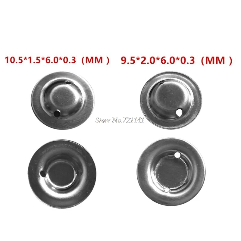 100Pcs 18650 Lithium Battery Positive Spot Welding Tip Cap Flat Head to Tip Metal Protective Cap Battery Access 9.5x2.0 10.5x1.5
100Pcs 18650 Lithium Battery Positive Spot Welding Tip Cap Flat Head to Tip Metal Protective Cap Battery Access 9.5x2.0 10.5x1.5
