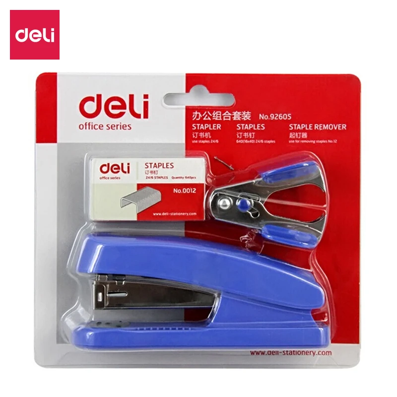 Deli Office Stapler Combination Set (stapler+staples+staple Remover) Suit 12# 24/6 26/6 Office Supplies 92605
Deli Office Stapler Combination Set (stapler+staples+staple Remover) Suit 12# 24/6 26/6 Office Supplies 92605