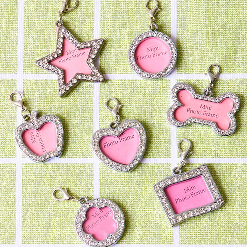 Unique Pet Collar Pendant Pet Photo Frame Necklace Crystal Decorated Dog Information Tag DIY Creative Heart Bone Star Dog Tag
Unique Pet Collar Pendant Pet Photo Frame Necklace Crystal Decorated Dog Information Tag DIY Creative Heart Bone Star Dog Tag