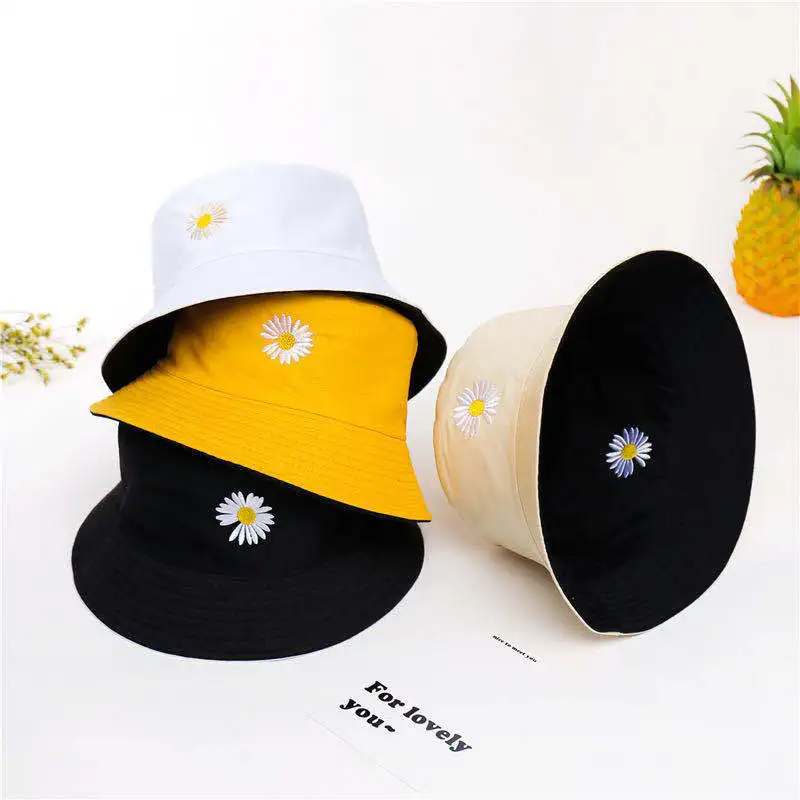 2021 Unisex Bucket Hats Spring Outdoor Sunscreen Men Women Summer Panama Cap Little Daisies Double-Sided Wear Fisherman Hats
2021 Unisex Bucket Hats Spring Outdoor Sunscreen Men Women Summer Panama Cap Little Daisies Double-Sided Wear Fisherman Hats
