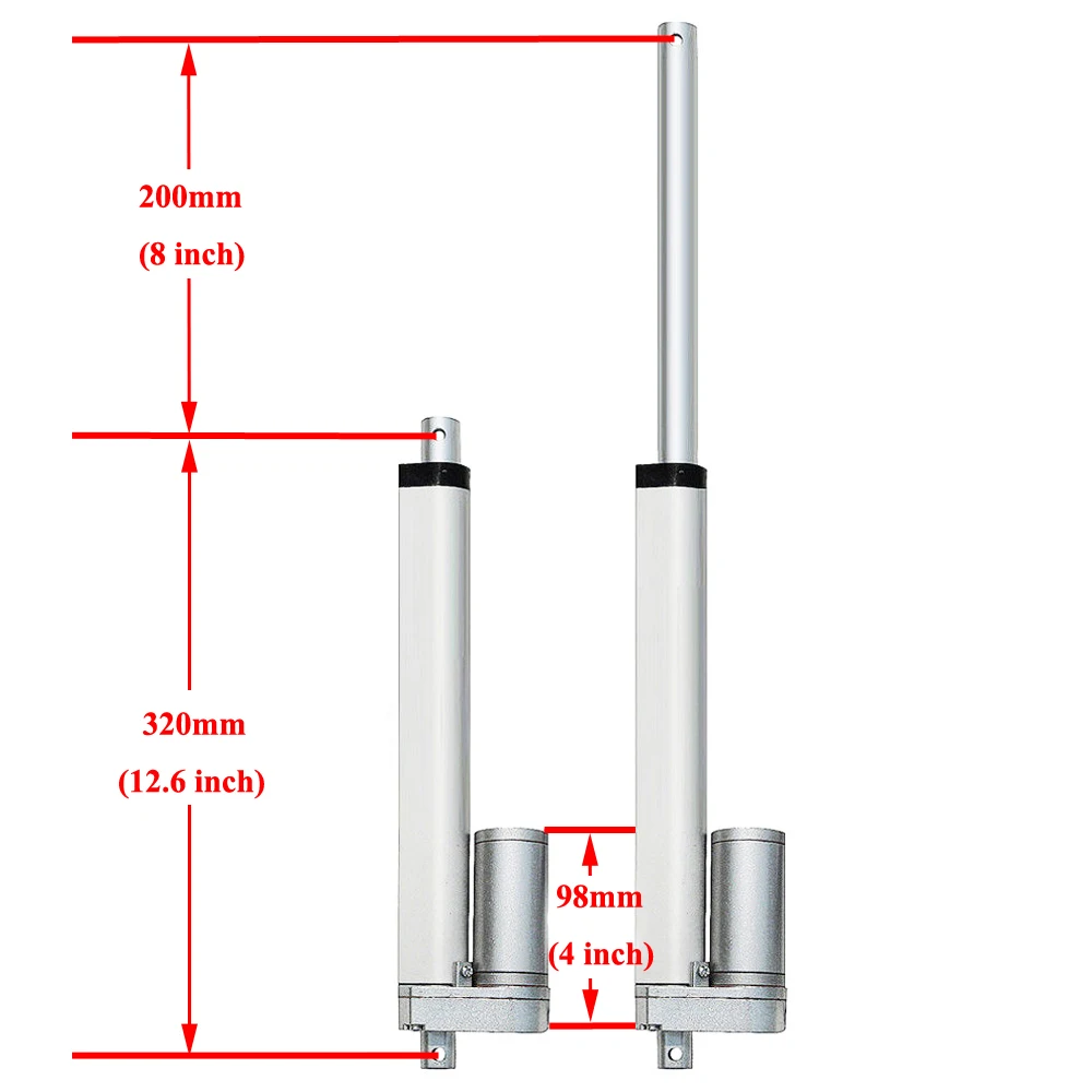 Линейный актуатор 200 мм 8 дюймов 12 В постоянного тока и Электрический контроллер