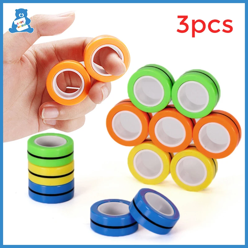 3Pcs/Set Anxiety Ring Funny Fidget Spinner Stress Reliever Toys Finger Magnetic Rings Anti Stress Hand Spinner Ring For Children
3Pcs/Set Anxiety Ring Funny Fidget Spinner Stress Reliever Toys Finger Magnetic Rings Anti Stress Hand Spinner Ring For Children