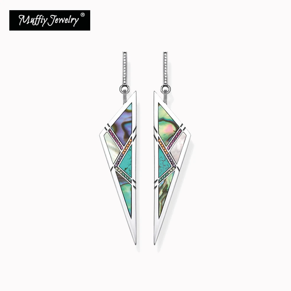 Earrings Triangle 925 Sterling Silver Fritillary Colorful Stones Ethnic Style 2021 Brand New Fine Women Jewelry Eardrop Bijoux
Earrings Triangle 925 Sterling Silver Fritillary Colorful Stones Ethnic Style 2021 Brand New Fine Women Jewelry Eardrop Bijoux