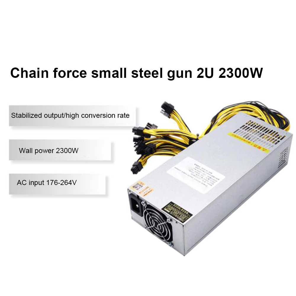 2300W Single 2U Miner Power Supply 92% Efficiency 7000RPM/MIN Mining Machine Power Supply for BTC/ETH/HUOBI/DOGE miner
2300W Single 2U Miner Power Supply 92% Efficiency 7000RPM/MIN Mining Machine Power Supply for BTC/ETH/HUOBI/DOGE miner
