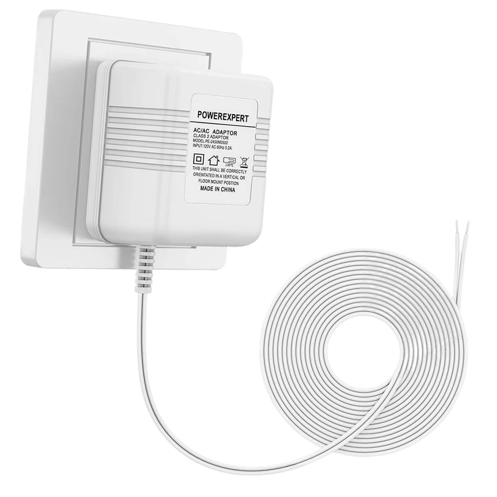 Video Doorbell Transformer 24V 500mA Wire Transformer Adapter With 8M Charging Cable Suitable For Most Thermostats And Doorbells
Video Doorbell Transformer 24V 500mA Wire Transformer Adapter With 8M Charging Cable Suitable For Most Thermostats And Doorbells