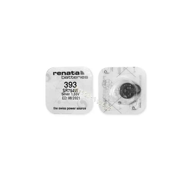100 X renata Silver Oxide Watch Battery 393 SR754W 754 1.55V 100% original brand battery | Электроника