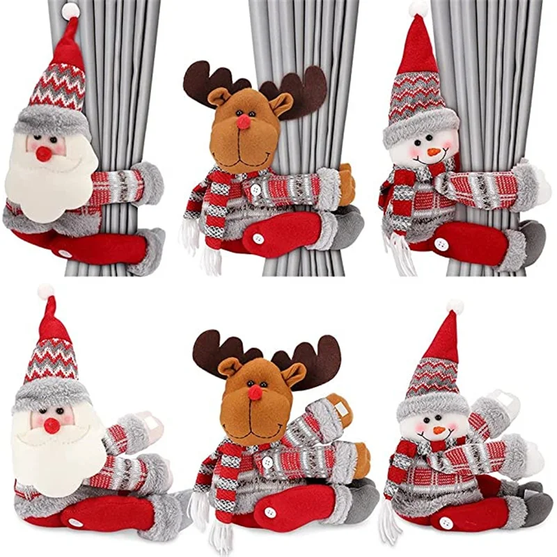 Merry Christmas Cloth Curtain Holder Santa Claus Snowman Elk Curtain Storage Decoration 2022 Natal Xmas Curtain Decor Noel
Merry Christmas Cloth Curtain Holder Santa Claus Snowman Elk Curtain Storage Decoration 2022 Natal Xmas Curtain Decor Noel