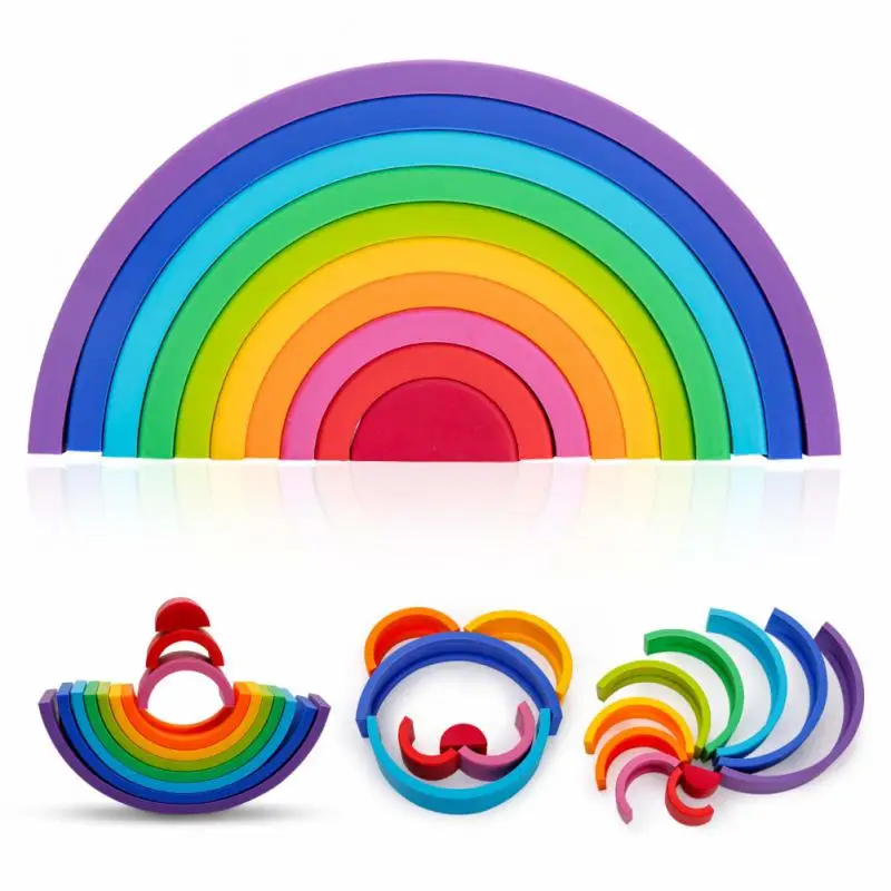 Baby Toy Wooden Toy Montessori Rainbow Building Blocks DIY Creative Stacking Balance Game Educational Toy For Children Kids Gift
Baby Toy Wooden Toy Montessori Rainbow Building Blocks DIY Creative Stacking Balance Game Educational Toy For Children Kids Gift